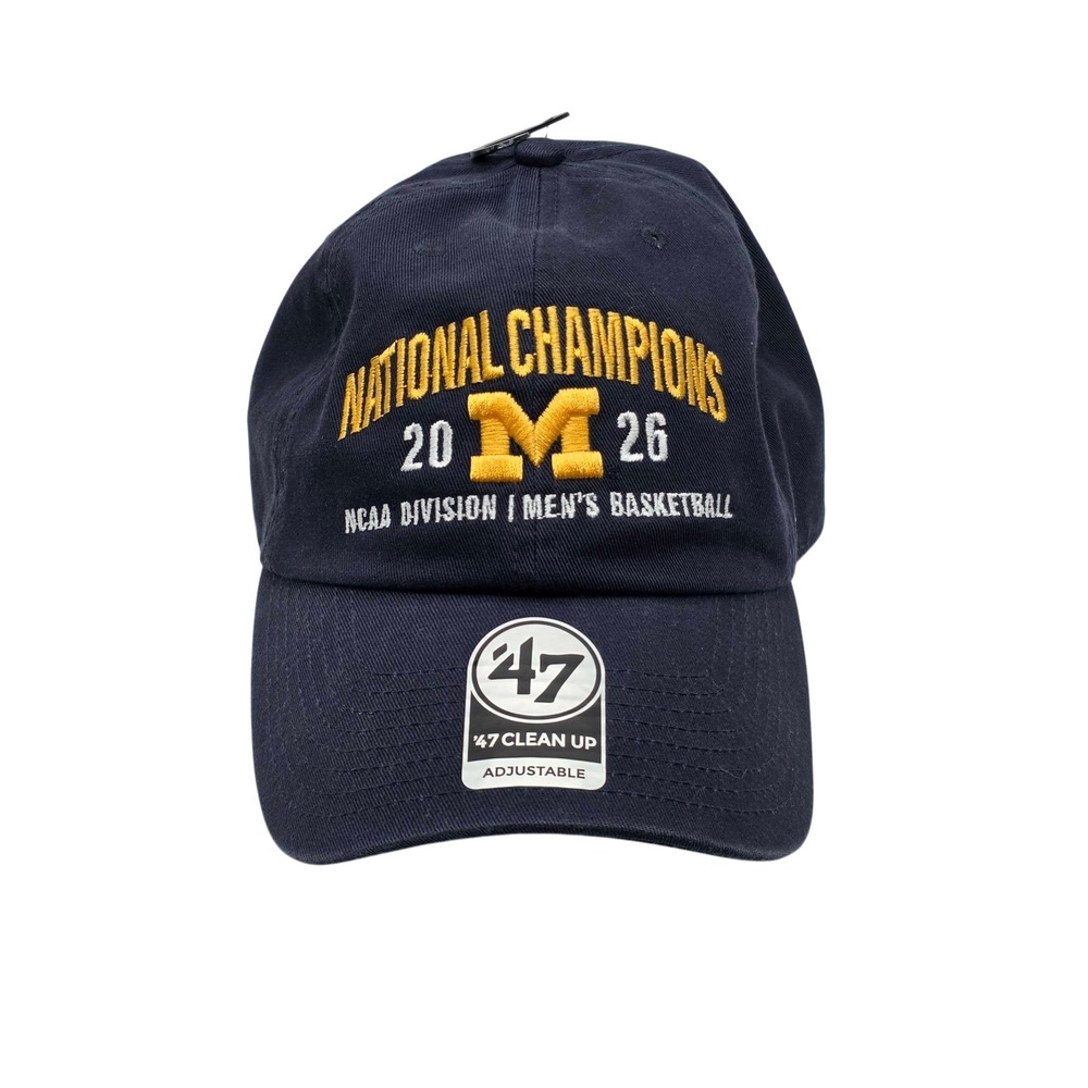 '47 Michigan Wolverines 2026 Basketball National Champions Strapback Hat Cap NEW